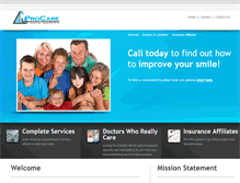 Tablet Screenshot of procaredentalgroup.com